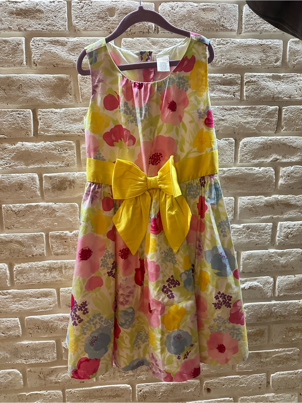Gymboree Yellow-Bow Floral Dress